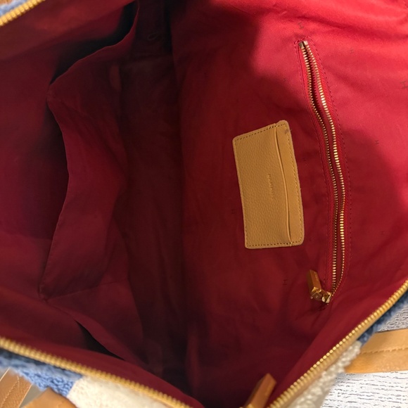 Hammitt Addie Large Pebble Leather Cabana Stripe Tote Bag - Picture 7 of 9